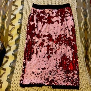 Essential antwerp sequin stretch midi skirt